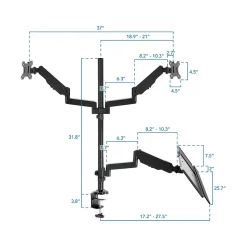 Mount-It! Adjustable Monitor Mount, Up to 32
