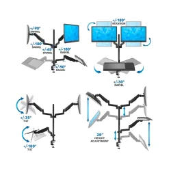 Mount-It! Adjustable Monitor Mount, Up to 32
