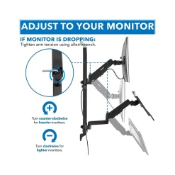 Mount-It! Adjustable Monitor Wall Mount Workstation, Up to 32