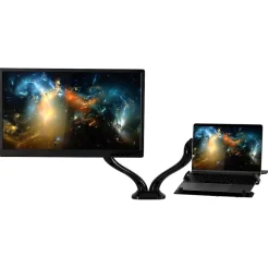 Mount-It! Adjustable Mounts, Up to 27" Monitor, Black (MI-6352LTMN)