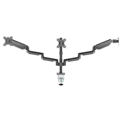 Mount-It! Adjustable Triple Monitor Mount with Gas Spring Arms, Up to 27", Black (MI-4753B)