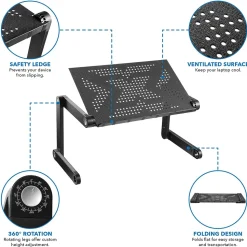 Mount-It! Adjustable Vented Aluminum Laptop Stand (MI-7210)