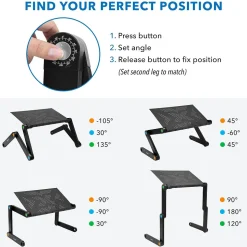 Mount-It! Adjustable Vented Aluminum Laptop Stand (MI-7210)