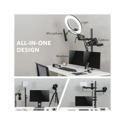 Mount-It! All-in-One Adjustable Studio Camera Setup Dual Mount, Up to 32
