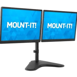 Mount-It! Dual Adjustable Monitor Arm, Up To 32", Black (MI-2781)