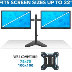 Mount-It! Dual Adjustable Monitor Arm, Up To 32