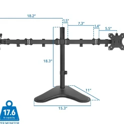 Mount-It! Dual Adjustable Monitor Arm, Up To 32