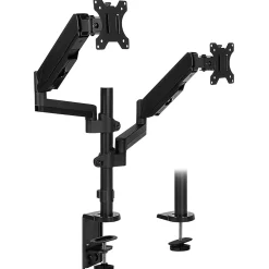 Mount-It! Dual Monitor Arm Desk Mount for 19" to 32" Monitors, Black (MI-4762)