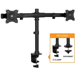 Mount-It! Dual Monitor Desk Mount for 13" to 27" Monitors, Black (MI-2772)