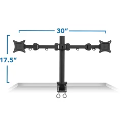 Mount-It! Dual Monitor Mount, Up To 27" Monitors, Black (MI-752)