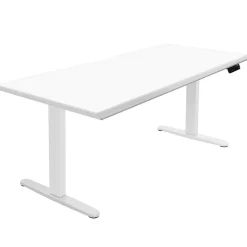 Mount-It! Dual Motor 72"W Electric Adjustable Standing Desk, White (MI-18124)