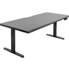 Mount-It! Dual Motor 72"W Electric Adjustable Standing Desk, Black (MI-18122)
