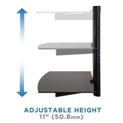 Mount-It! Floating Wall Mounted Shelf Bracket Stand, Black (MI-892)
