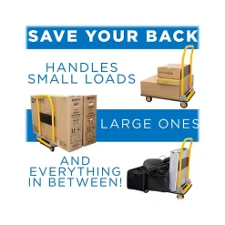 Mount-It! Foldable Flatbed with Swivel Wheels, 330 lb. Capacity, Black/Yellow (MI-920)