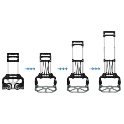 Mount-It! Folding Hand Truck and Dolly, 165 lbs., Silver/Black (MI-901)