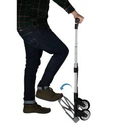 Mount-It! Folding Hand Truck and Dolly, 165 lbs., Silver/Black (MI-901)