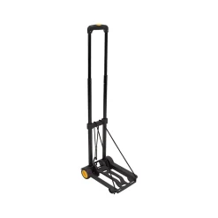 Mount-It! Folding Luggage Cart and Dolly, 77 lb. Capacity, Black/Yellow (MI-912)