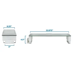 Mount-It! Glass Computer Monitor Stand with Brushed Aluminum Legs, 66 lbs. Capacity (MI-7264)