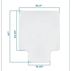 Mount-It! Hard Floor Chair Mat with Lip, 35.5