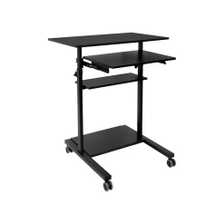 Mount-It! Mobile 32"W Adjustable Standing Desk, Black (MI-7998B)