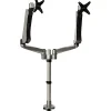 Mount-It! Modular Adjustable Monitor Mount, Up to 27" Monitors, Gray/Silver (MI-45111B)