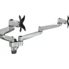 Mount-It! Modular Dual Adjustable Monitor Arms, Up to 30" Monitors, Gray/Silver (MI-43114)