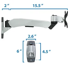Mount-It! Modular Mount Adjustable Monitor Arm, Up to 24