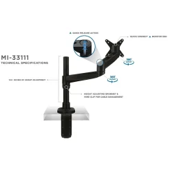 Mount-It! Modular Mount Adjustable Monitor Arm, Up to 30