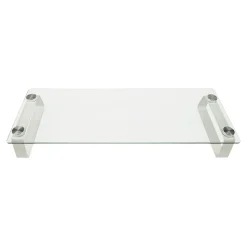 Mount-It! Monitor Stand, Clear/Silver (MI-7262-DS)