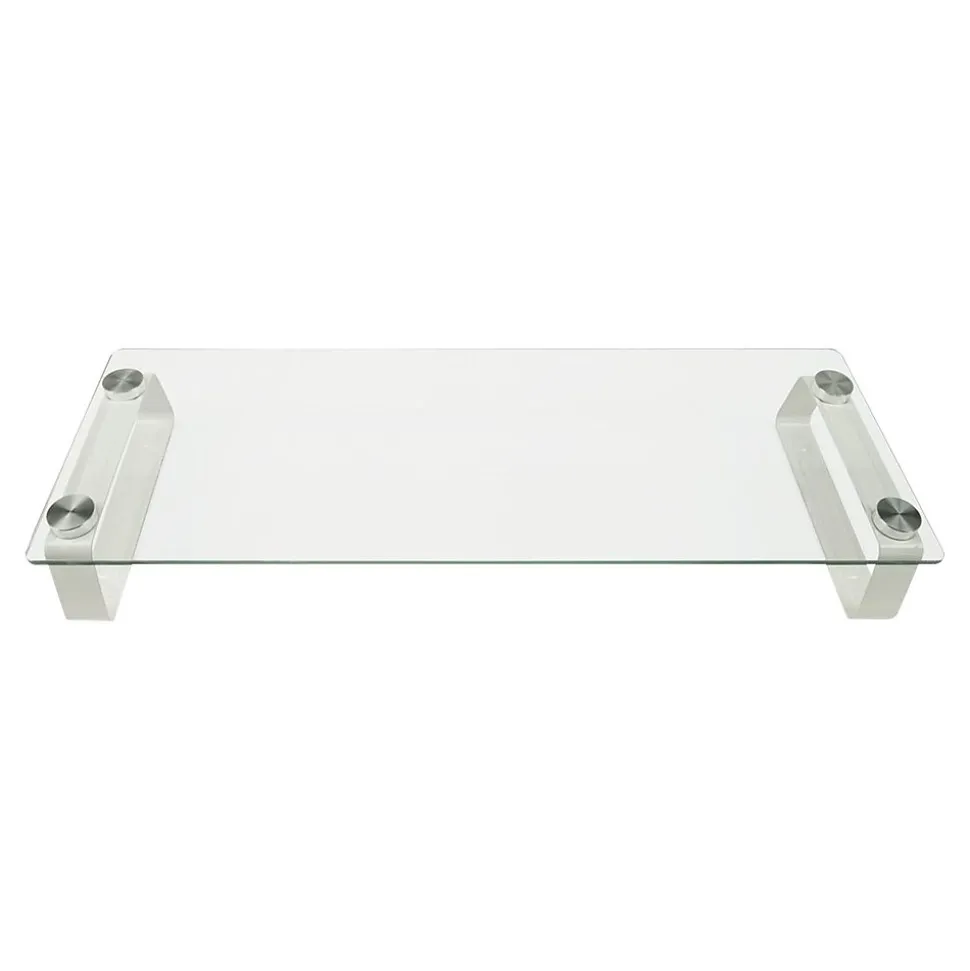 Mount-It! Monitor Stand, Clear/Silver (MI-7262-DS)