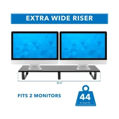 Mount-It! Monitor Stand for Up to 2 Monitors, 39.4