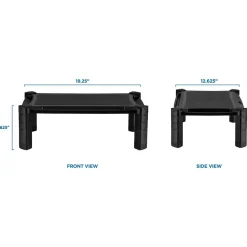 Mount-It! Printer and Monitor Stand Height Adjustable, Holds Up to 22 lbs., Black (MI-7851)
