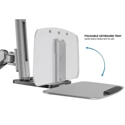 Mount-It! Sit Stand Desk Mount Workstation, Dual Monitor Standing Desk Converter, Full Motion Arm, Height Adjustable (MI-7904)
