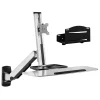 Mount-It! Sit Stand Wall Mount Workstation, Articulating Standing Desk for a Single Monitor, Floating Keyboard Tray (MI-7905)