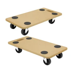 Mount-It! Small Platform Mover Dolly, 220 lb. Capacity, Light Brown, 2/Pack (MI-927)
