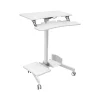 Mount-It! 28"W Adjustable Steel Standing Desk, White (MI-7979W)