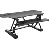 Mount-It! 49"W Electric Adjustable Standing Desk Converter with USB Charging Port, Black (MI-7962)