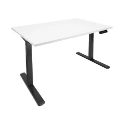 Mount-It! 48"W Electric Adjustable Standing Desk, White/Black (MI-18063)