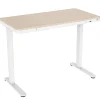 Mount-It! 47"W Electric Adjustable Standing Desk, Maple/White (MI-15004)