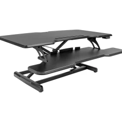 Mount-It! 38"W Electric Rectangular Adjustable Standing Desk Converter, Black (MI-8010)