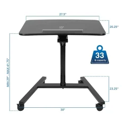 Mount-It! 28"W Manual Adjustable Standing Desk, Black (MI-7969)