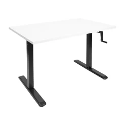 Mount-It! 48"W Manual Adjustable Standing Desk, White/Black (MI-18069)