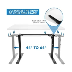 Mount-It! 48"W Manual Adjustable Standing Desk, White/Black (MI-18069)