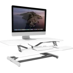 Mount-It! 38"W Manual Adjustable Standing Desk Converter, White (MI-15005)