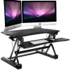 Mount-It! 35.5"W Rectangular Adjustable Metal Standing Desk Converter, Black (MI-7955)