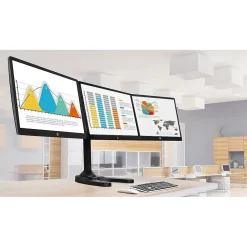 Mount-lt! Adjustable Monitor Mount, Up to 24", Black (MI-789)
