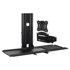 Mount-lt! Adjustable Monitor and Keyboard Wall Mount, Up to 32", Black (MI-7919)