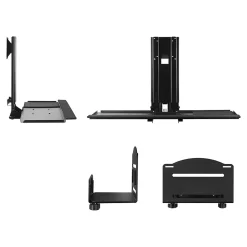 Mount-lt! Adjustable Monitor and Keyboard Wall Mount, Up to 32", Black (MI-7919)