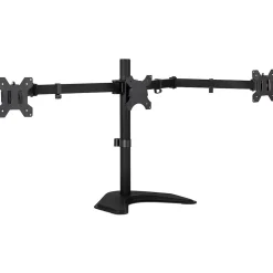 Mount-lt! Adjustable Triple Monitor Stand, Up to 27", Black (MI-2789)