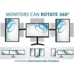 Mount-lt! Adjustable Triple Monitor Stand, Up to 27